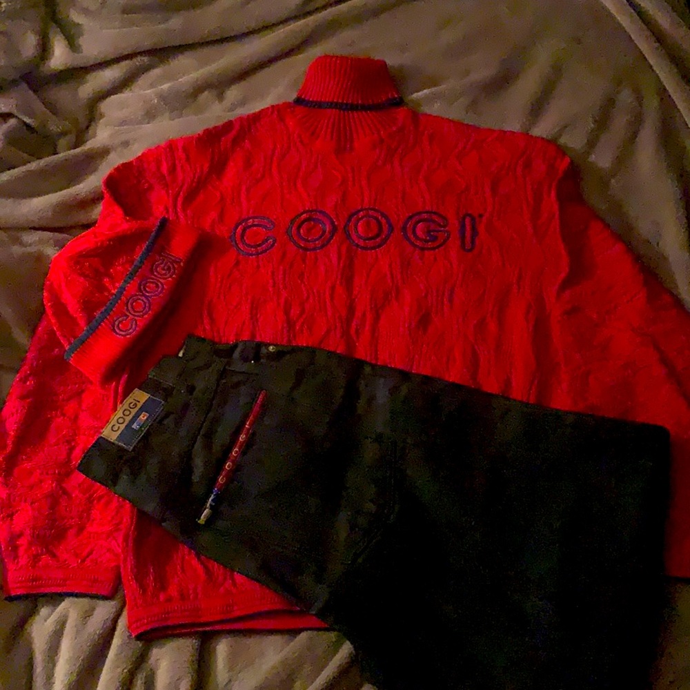 COOGI vintage sweater super rare with beanie and jeans